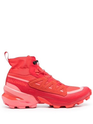 MM6 Maison Margiela X Salomon - Cross high-top sneakers - unisex - Polyurethane/Calf Suede/Rubber/Fabric/Fabric - 7 - Red