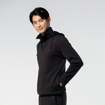 假兩件式半襟連帽衫｜多色 #R00071