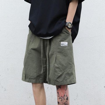 日系工裝短褲男夏季薄款五分褲潮流寬松百搭休閑褲男士速干沙灘褲