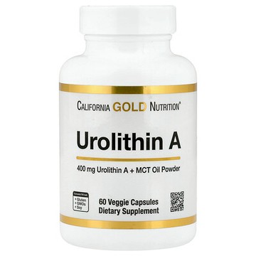 California Gold Nutrition, Urolithin A with MCT Oil Powder, 60 Veggie Capsules