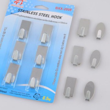 PS Mall【J003】 無痕強力粘膠掛鉤 金屬不銹鋼掛鉤強力