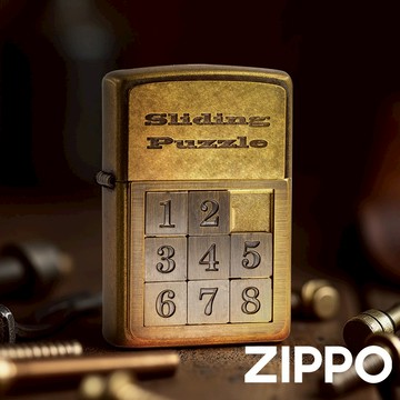 ZIPPO 數字拼圖(金)防風打火機 3x3 數字滑動拼圖 Sliding Puzzle 終身保修 ZA-6-O48
