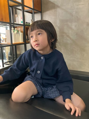 超有氣質棉質小外套-深藍色100~140