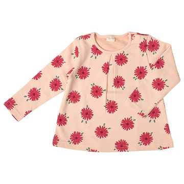 akachan honpo - 長袖休閒上衣-滿版印花-粉紅色