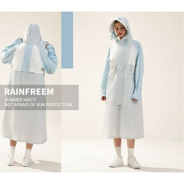 風衣式雨衣 騎行雨披 防曬衣 夏季防水輕薄長款雨衣 戶外防曬服 一件式雨衣 機車雨衣 電動車全身款雨衣