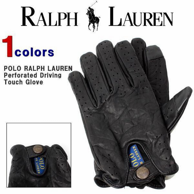 POLO RALPH LAUREN ポロラルフローレン メンズ レザーグローブ 手袋 ...