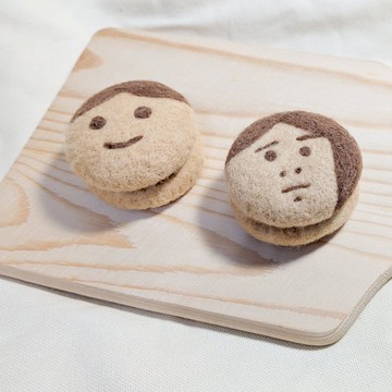 羊毛氈陶吉吉蛋糕鑰匙圈吊飾