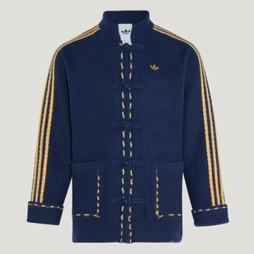 Adidas 愛迪達 Ny Knit Jkt U KR5064 男 唐裝外套 休閒穿搭 深藍 亞版 CNY 柔軟