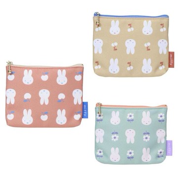 小禮堂 Miffy 米飛兔 扁平小物面紙收納包 (大臉水果款)