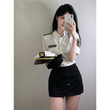 性感機長秘書空姐制服純欲套裝主播變裝角色扮演警萬圣節cos服女