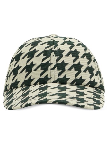 Burberry - Houndstooth-pattern cotton cap - men - Cotton/Polyester - M - White