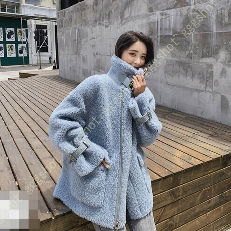ボアジャケット ショートボアコート ボアブルゾン 襟付き コート アウター ファーコート フリースジャケット スタンドブルゾン もこもこ 防寒 レディース 通販 Lineポイント最大get Lineショッピング
