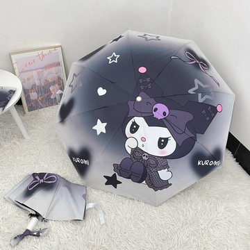 雨傘 陽傘 摺疊傘🎀 動漫庫洛米太陽傘全自動折疊雨傘女晴雨兩用防曬上學ins遮陽傘