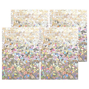 3D炫彩半透明靜電玻璃貼膜 月牙紋  60 x 200cm