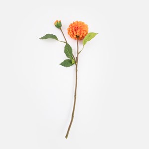 查莉擬真花插芍藥花一花一苞52cm 橘