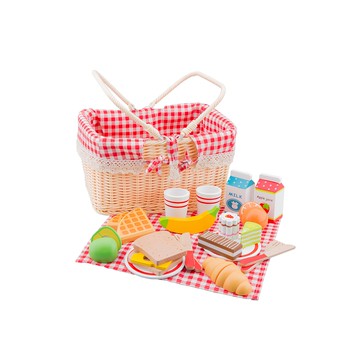 New Classic Toys 陽光輕食野餐組 荷蘭木玩品牌 天然木材與無毒塗料 精緻擬真呈現學習生活知識與應用  1組