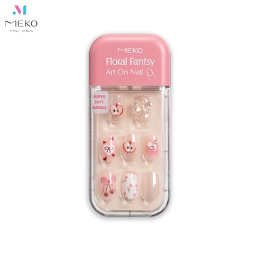 MEKO 花漾彩繪穿戴美甲片-粉霜派對 3A-023 /穿戴甲【官方旗艦店】
