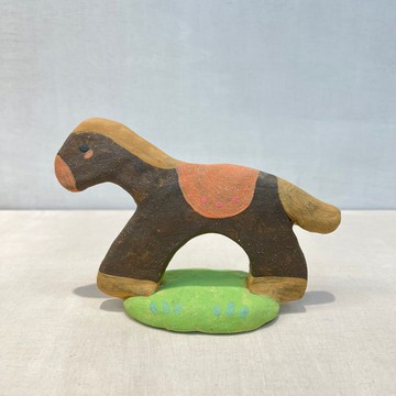 陶藝手捏小馬*草地巧克力*