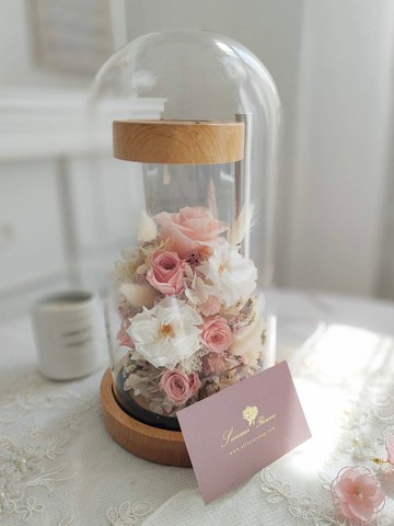 天使光環鐘罩夜燈花禮－花園