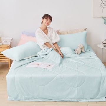 涼被 / Cool-Fi科技涼感 / Huggy 冰絲涼感被 / 綠松花 台灣製