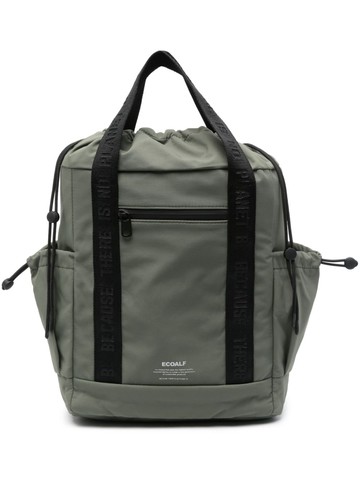Ecoalf - logo-print backpack - men - Polyester/Nylon - One Size - Green