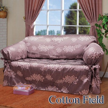 cottonfield 【光燦】提花沙發便利套-藕紫色(單人)
