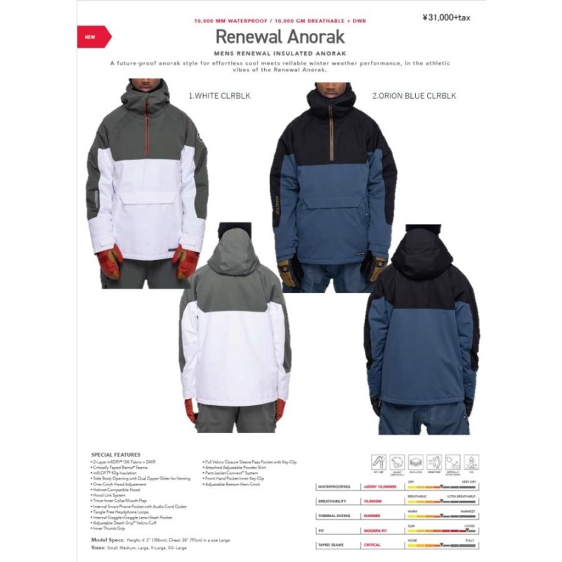 早期予約商品】22-23 686 Renewal Insulated Anorak JACKET