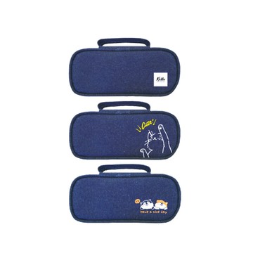 手提牛仔萬用筆袋-Hello/貓/柴犬