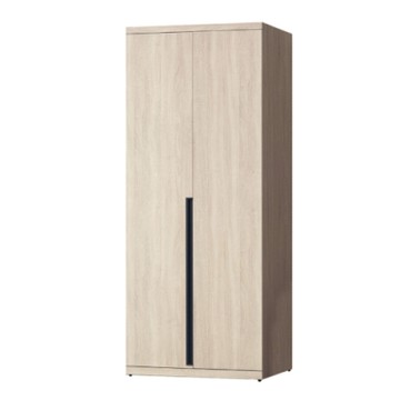 【綠活居】蒙特維  現代2.7尺二門單抽衣櫃/收納櫃-80x57x202cm免組