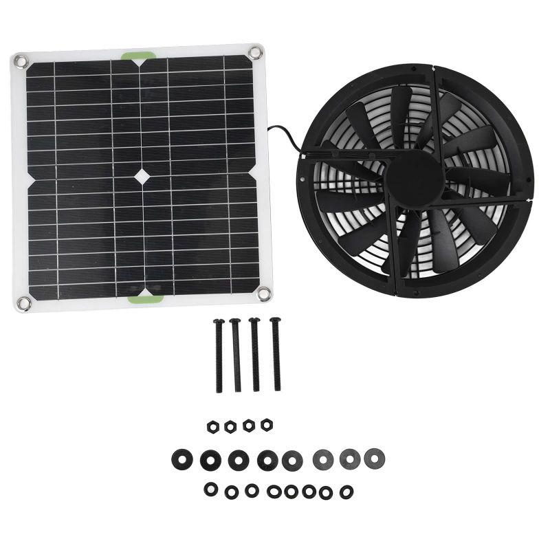 ソーラーパネルパワーファン 排気ファン 換気扇 ホーム 温室 倉庫 床下用 100W