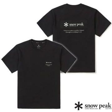 【Snow Peak SK】男 Aerocool 織標短袖T恤.圓領衫.上衣_SKS25MMFTS24 BK 黑