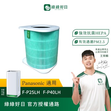適用 Panasonic 國際牌 F-P25LH F-P40LH 節能DC直流高效  空氣清淨機 複合式活性碳HEPA替換濾網濾心 綠綠好日