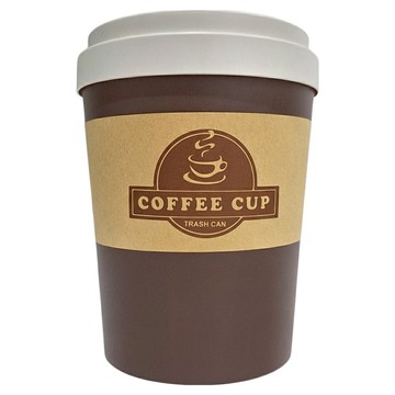 Polywise 翰庭 咖啡垃圾桶 6L  咖啡色  大(直徑205 x 260mm)
