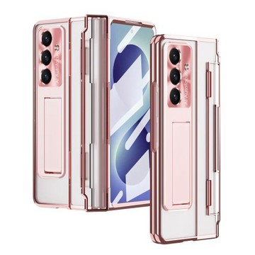 適用于三星zfold8ultra手機殼FOLD8鉸鏈折疊筆槽電鍍透明保護殼