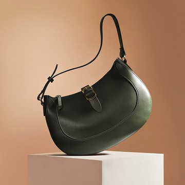 香草單肩包-橄欖綠 肩背 斜背 側背 禮物 手作 手工 皮革 復古 皮