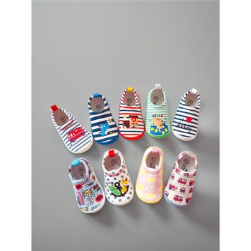 男女童日本室內地板家居家鞋拖鞋一腳蹬寶寶幼兒園童鞋軟底防滑秋