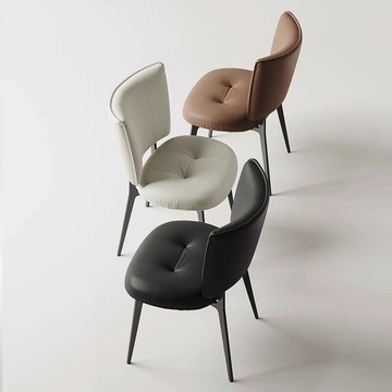 【含稅/免運】 餐椅家用意式輕奢餐桌椅子高級感化妝椅北歐設計師酒店餐廳凳子