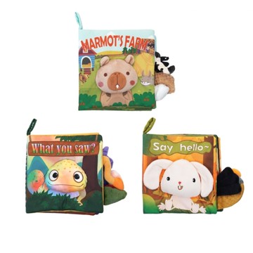 OceanBaby 3D動物觸覺尾巴布書(多款可選)嬰兒布書 互動學習