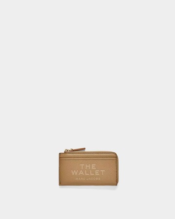 MARC JACOBS 皮革拉鍊錢包 - 駱駝棕