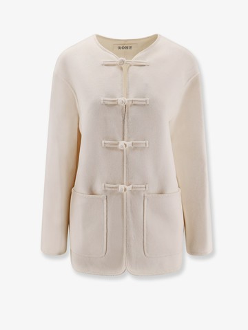 Mandarin closure wool jacket - ROHE - gender_Woman