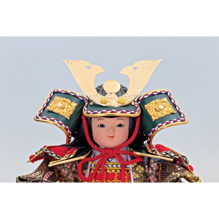 五月人形 人形の久月 若武者 ケース飾り 5号武芸者 子供大将