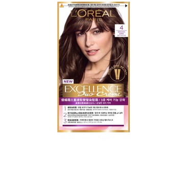 LOREAL PARIS巴黎萊雅 優媚霜三重護髮雙管染髮霜 4 自然棕