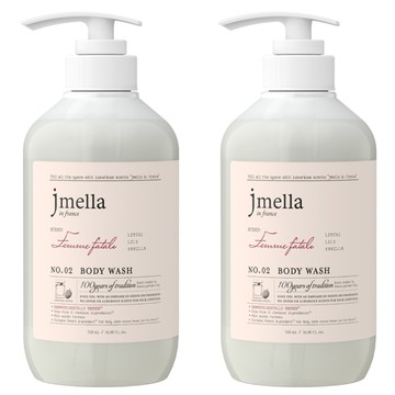 jmella 法式漫舞香水沐浴乳 荔枝百合香草香氛  500ml  2瓶