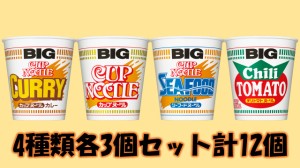 日清食品　カップヌードルビック4種類各3個セット　計12個　送料無料　沖縄、離島不可