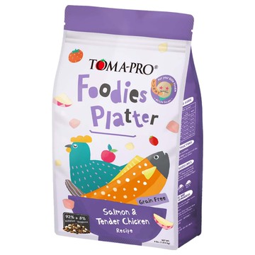 TOMA-PRO 優格 全齡貓 0穀亮毛配方吃貨拼盤乾飼料  鮭魚佐嫩雞蘋果  1.5lb  1包