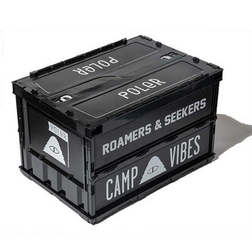 日本限定 - 雙側開摺疊收納箱 裝備箱 / 黑