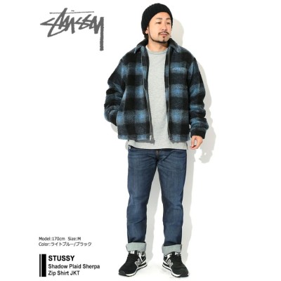 ステューシー ジャケット STUSSY メンズ Shadow Plaid Sherpa Zip 