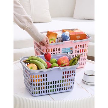 塑料手提籃超市籃子購物籃浴室洗漱化妝品美容置物籃啤酒籃收納籃