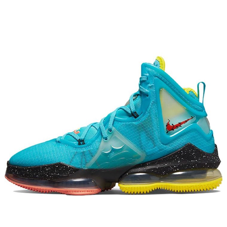 Nike LeBron 19 Polarized Blue LeBron James 19 Yellow Large