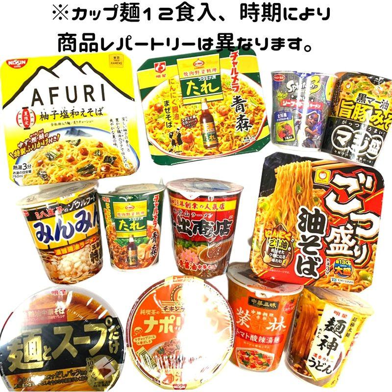 カップ麺 12種類12食 詰め合わせ アソート セット 食べ比べ 仕送りにもどうぞ (カップ麺)